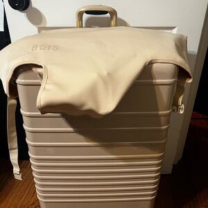 BEIS Glossy Beige Large Check in & Luggage Cover